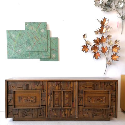Mid Century American Brutalist Sideboard with Drawers from Lane