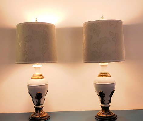 Vintage Table Lamps in Ceramic Set of 2