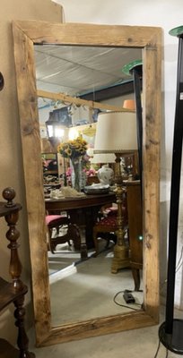 Grand Miroir Mural Vintage Antikas – Cadre Bois Style Fenêtre Gris Délavé 85x66 Cm – Déco Authentique