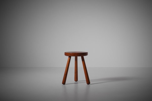Mid century wood stool hotsell