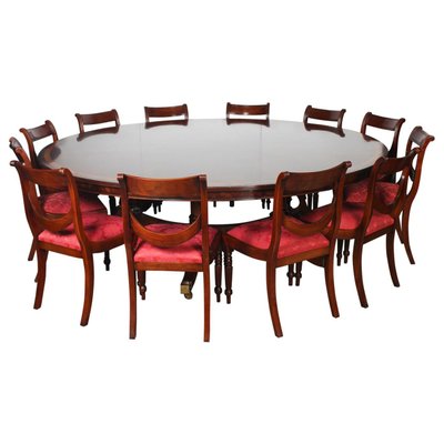 Dining table with 12 2024 chairs for sale