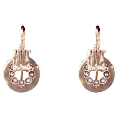 KnSam Orecchini in oro rosa 18 carati Au750, classici orecchini con laboratorio, realizzati in oro rosa 18 carati, senza nichel per donne, Oro rosa 18 K, Creato diamante