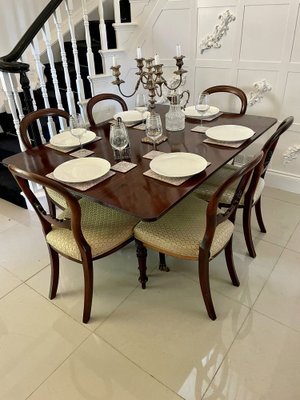 Antique Regency Mahogany Dining Table for sale at Pamono