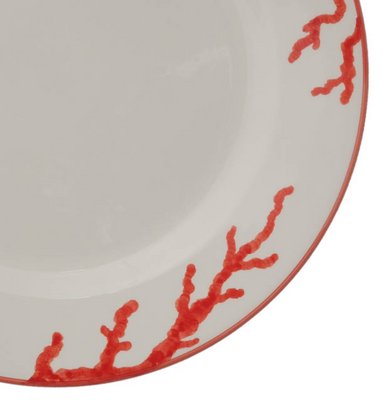 Coral Dinner Plates from Este Ceramiche Set of 6 for sale at Pamono