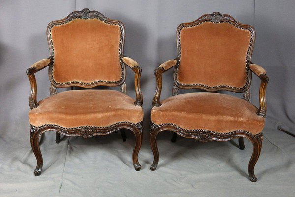 Pair of Louis XV Armchairs Pair of Louis XV Armchairs