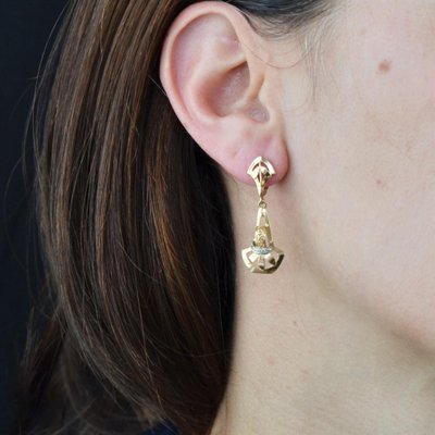 18 Karat French Rose Gold Dangle 