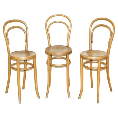 Austrian Bentwood High Back Kitchen Chairs from Thonet, 1920s, Set