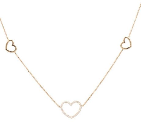 18k Rose Gold, Heart Theme, Chain 