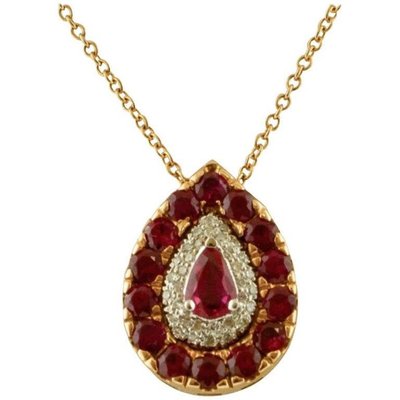 Rose Gold Necklace with Drop Pendant of 