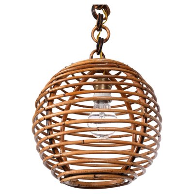 Mid-Century Franzsische Riviera Lampe aus Bambus & Rattan, Italien, 1960er  bei Pamono kaufen