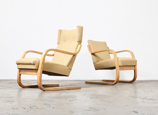 Set of 401 and 402 Lounge Chairs by Alvar Aalto for Artek