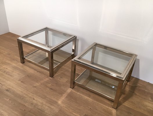 Vintage Chrome Coffee Tables Set Of 2 For At Pamono Vintage Chrome Coffee Tables Set Of 2