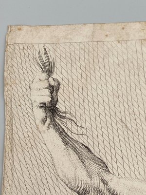 Gravure Ancienne XVIIIe, Portrait D'homme, Cadre En Bois Noirci, Bon état