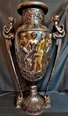 Art Nouveau Bronze Vase, France, 1890s for sale at Pamono