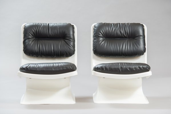 Vintage French Lounge Chairs by Albert Jacob for Grosfillex Set