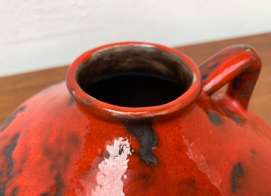 Mid-Century German Brutalist Fat Lava Pottery Ufo Vase, 1960s for