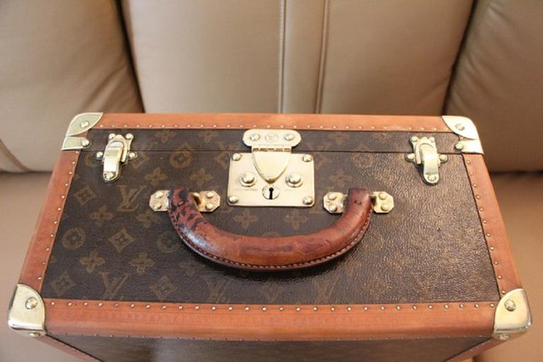 Antik Leder Hut Truhe von Louis Vuitton bei Pamono kaufen