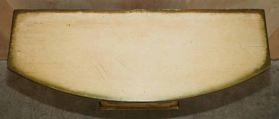 Mid-Century Gilt Plaster Sea Clamp Shell Console Table, 1960s for