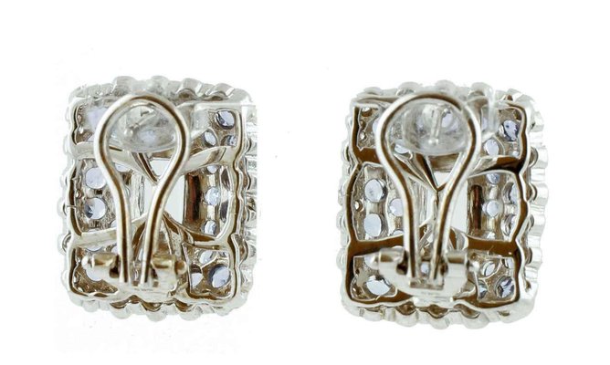 regalo di anniversario gioielli Art Deco orecchini con diamanti naturali orecchini in oro fatti a mano Gioielli Orecchini Orecchini a clip Orecchini con diamanti in oro 14 carati orecchini in oro massiccio 14 carati 