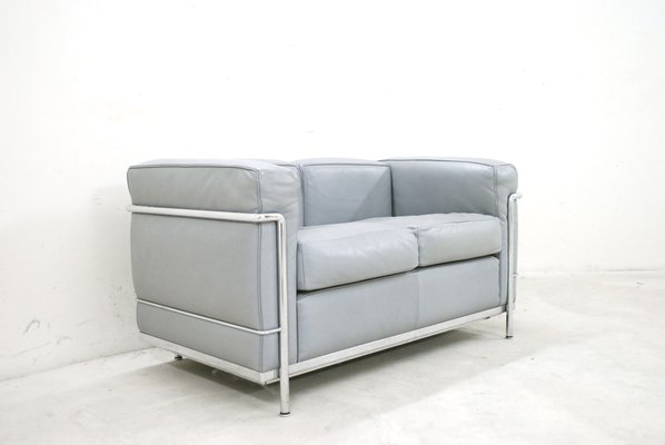 Model Lc2 Leather Sofa By Le Corbusier For Cina 1985