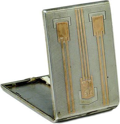 vintage cigarette pouch Cigarette Case from D. Semiatycz, Poland, 1930s