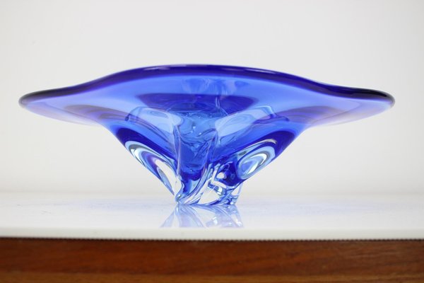 Czech Art Glass Bowl by Josef Hospodka for Chribska Glassworks