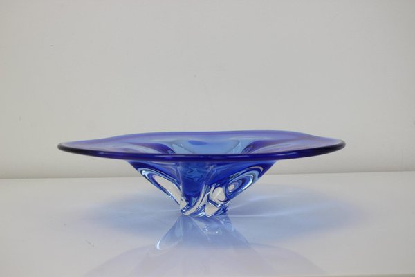 Czech Art Glass Bowl by Josef Hospodka for Chribska Glassworks