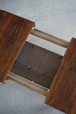 Art Deco Rectangular Dining Table with Hidden Butterfly Leaves