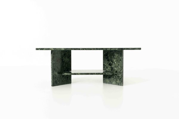 Vintage Italian Green Marble Coffee Table 1980s for sale at Pamono