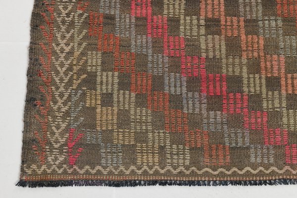 Tapis kilim ancien en laine |Tapis moldave tissé à la main|Vente de