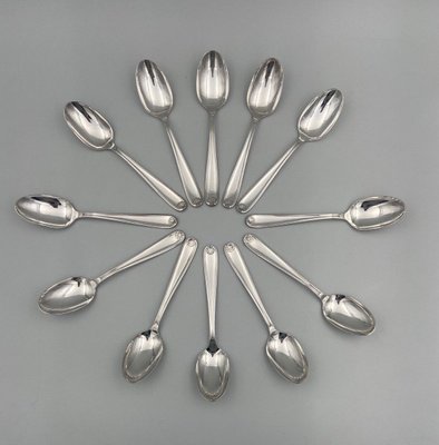 Metal Vendome Cutlery Set in Box from Christofle, Set of 36 for
