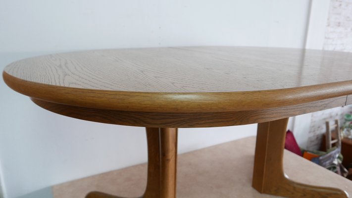 Large Oval Dining Table with 3 Extension Panels in Solid Oak