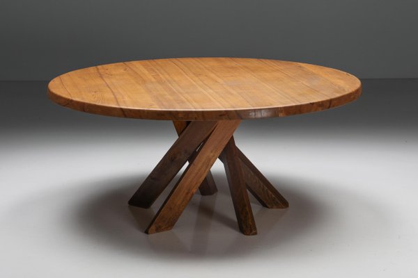 Round elm cheap dining table