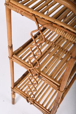Bamboo rattan bookshelf best sale