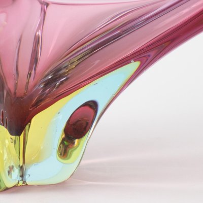 Vintage Murano Summerso Glass Bowl from Fratelli Toso, 1960s for