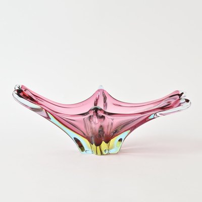 Vintage Murano Summerso Glass Bowl from Fratelli Toso, 1960s for
