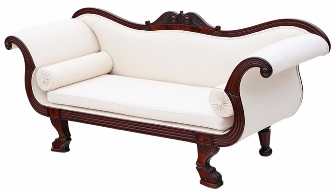 19th Century Mahogany Scroll Arm Sofa for sale at Pamono