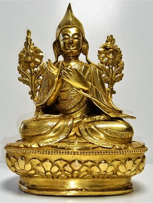 Statue Bouddha assis finition antique