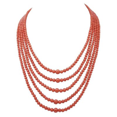 Coral Multi Strands Necklace for sale at Pamono