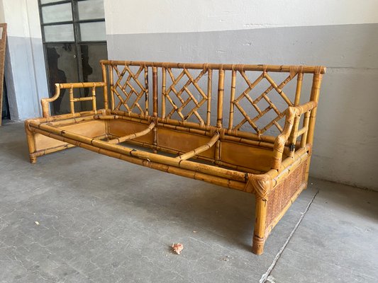 Wooden bamboo sofa sale set
