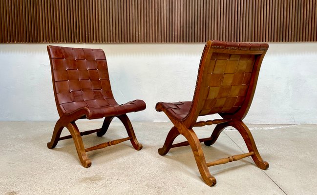 Leather strap chair deals