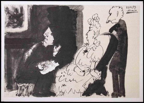 Pablo Picasso、A L'AGNEAU ET PERSONNAGES Pablo Picasso、A L