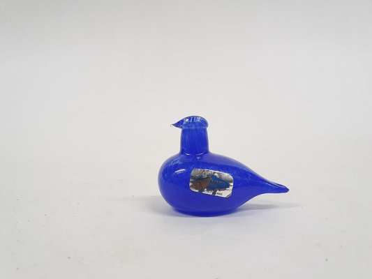 Blue Glass Bird by Oiva Toikka for Iittala, Finland, 1970s for