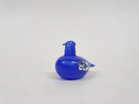 Blue Glass Bird by Oiva Toikka for Iittala, Finland, 1970s for