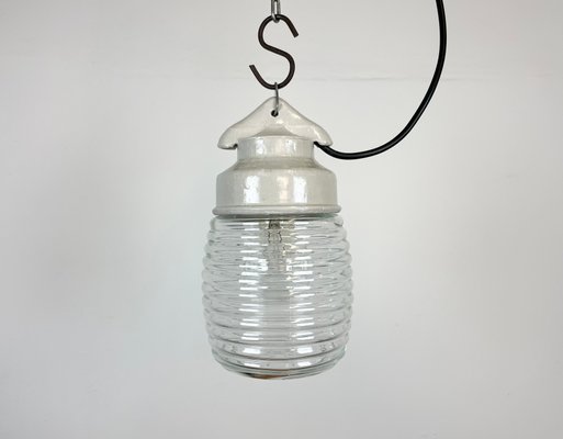 Industrial White Porcelain Pendant 