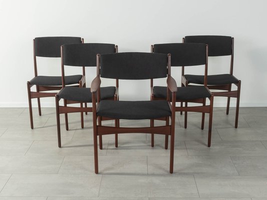 Dining Chairs by Poul Volther 1960s Set of 5
