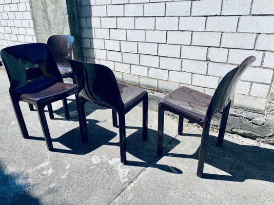 Selene Chairs and Stadio Table by Vico Magistretti for