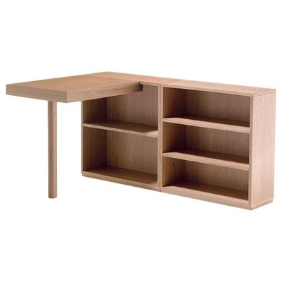 LC16 Writing Desk and Shelf in Wood by Le Corbusier for
