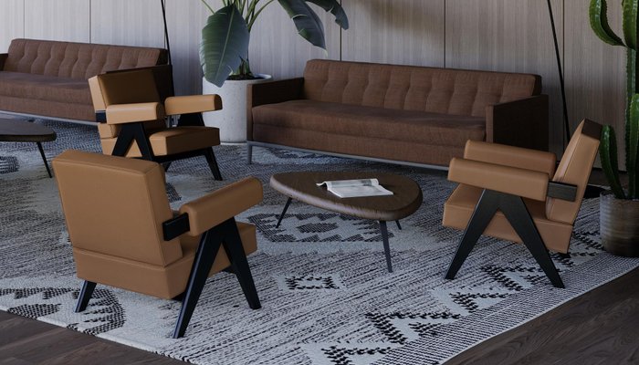 053 Capitol Complex Armchair by Pierre Jeanneret for Cassina for