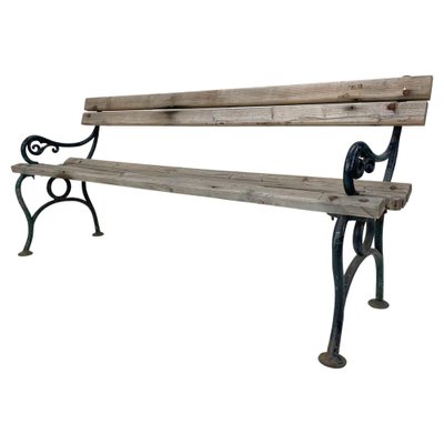 Cast iron and wood bench for sale deals